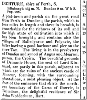 1819 gazateer for Inchture