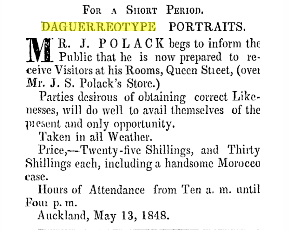 daguerreotype new zealnder 13nmay 1848