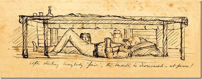 rawson under the dining table